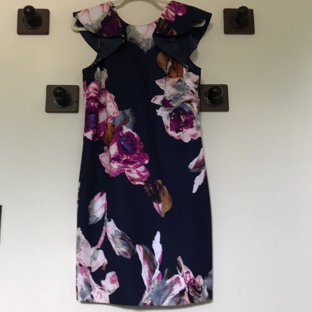 Trina Turk dress with ruffle collar never worn - Picture 2 of 5